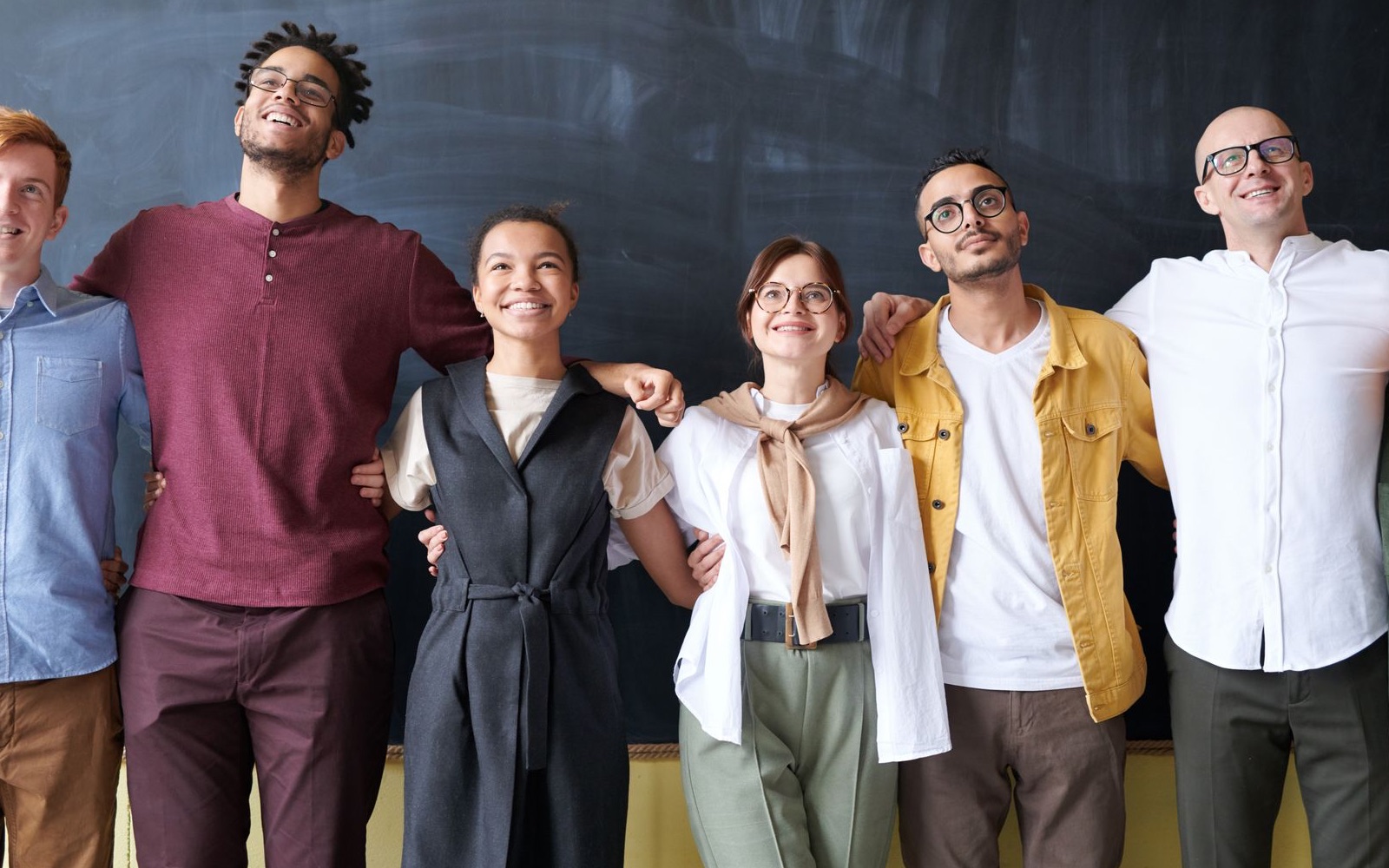 A diverse professional team in a working session